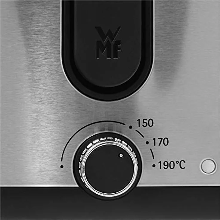 WMF 3200001143 Fritteuse, 1000W, Drehregler, schwarz, Edelstahl, 1 L Volumen, mit wenig Öl – Bild 3