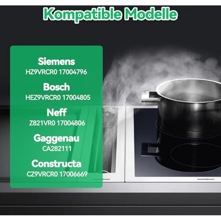 ZQZiQi 8 Stück Aktivkohlefilter für Dunstabzugshauben, hohe Filtrationsleistung, passend für Siemens, Bosch, Neff, Gaggenau, Constructa – Bild 3