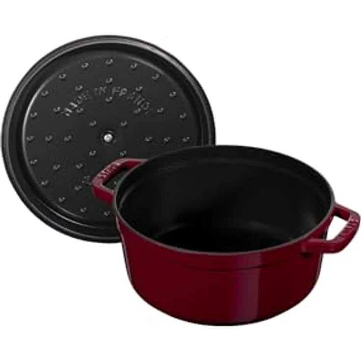 STAUB Gusseisen Bräter-Cocotte, rund 24cm, 3,8L, bordeauxrot – Bild 2