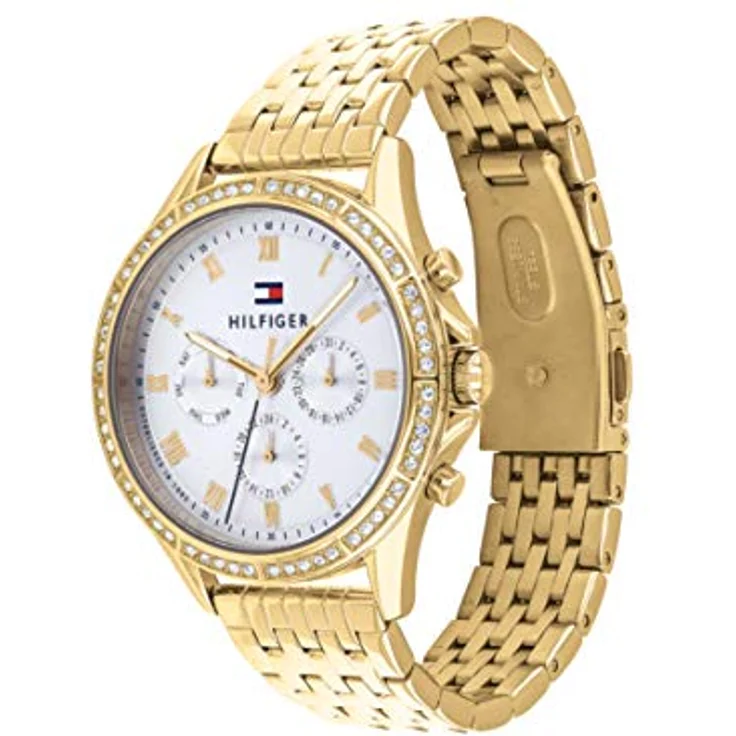 Tommy Hilfiger Multi Zifferblatt Quarz Uhr für Damen mit Gelbgoldfarbenes Edelstahlarmband - 1782142 – Bild 3
