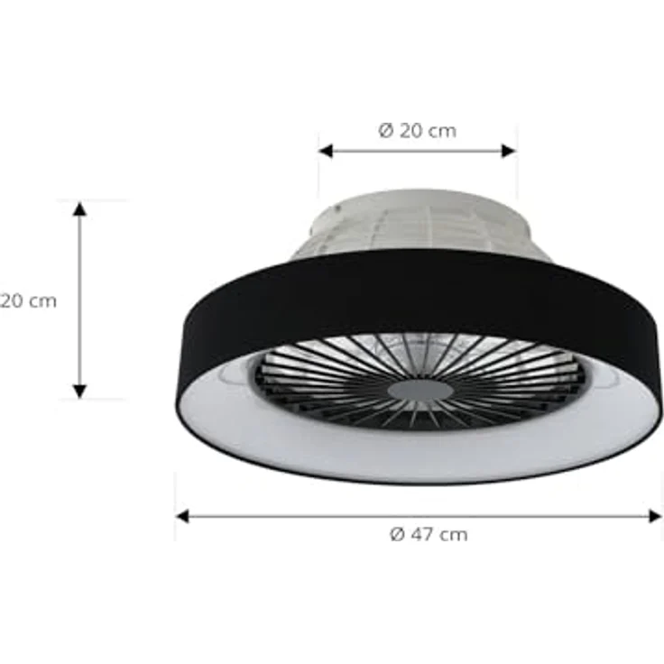 Lindby LED Deckenventilator mit Licht und Fernbedienung leise (Ø 47 cm), 2in1: Ventilator Lampe dimmbar 3 Geschwindigkeiten CCT Farbwechsel – Bild 5