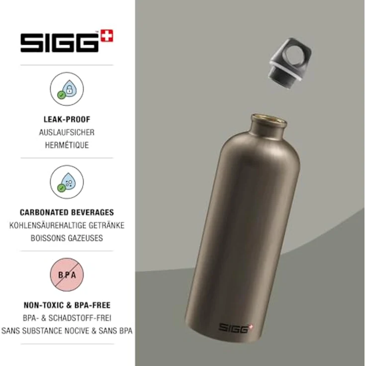 SIGG Trinkflasche traveller 1,0l In Grau, Grey, S – Bild 3
