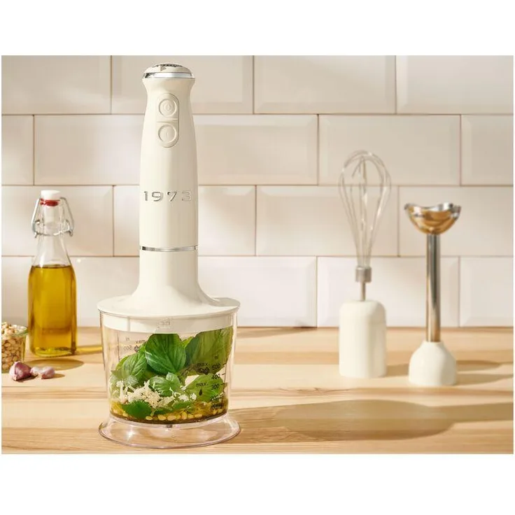 SilverCrest Stabmixer Set SSMSR 600 A1, 600 Watt, creme, 3-in-1 Pürierstab mit stufenlos einstellbarer Geschwindigkeit und Zubehör