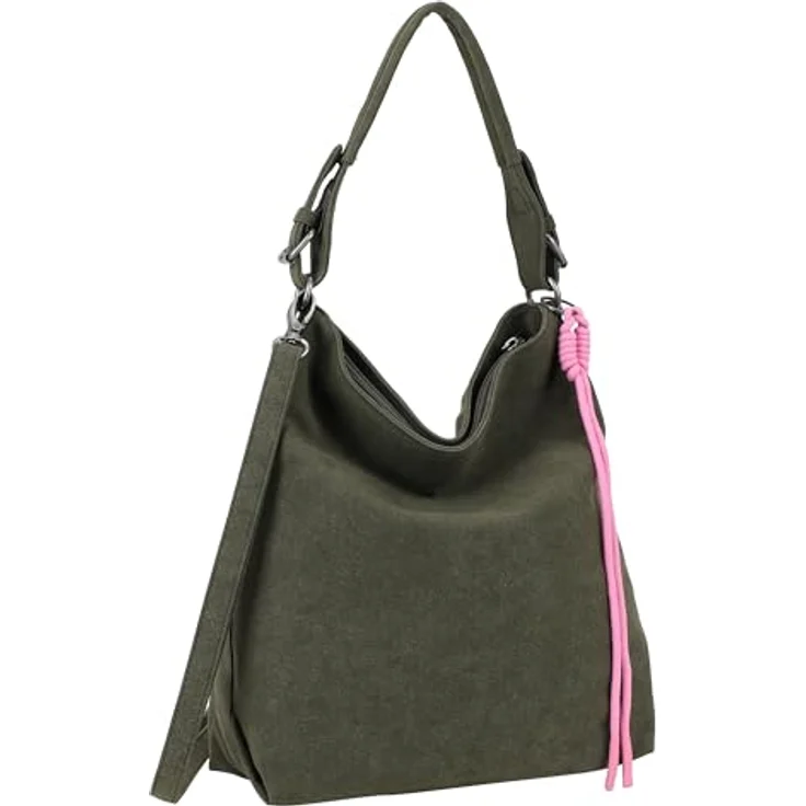 Fritzi aus Preußen Bitzi01 Suede Jacky Schultertasche, 34 cm, in hochwertigem Wildleder – Bild 4