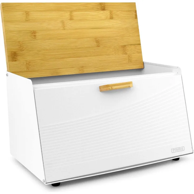 Promis Bamboo Steel Bread Box (PCH-1W), Brotaufbewahrung, Weiss