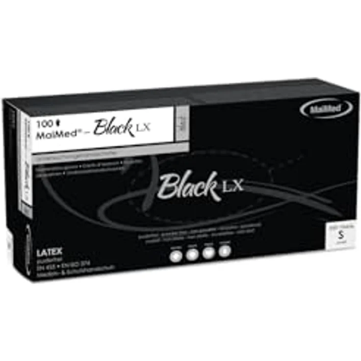 Black LX M Einmalhandschuhe aus Latex PZN 07796261 – Bild 3