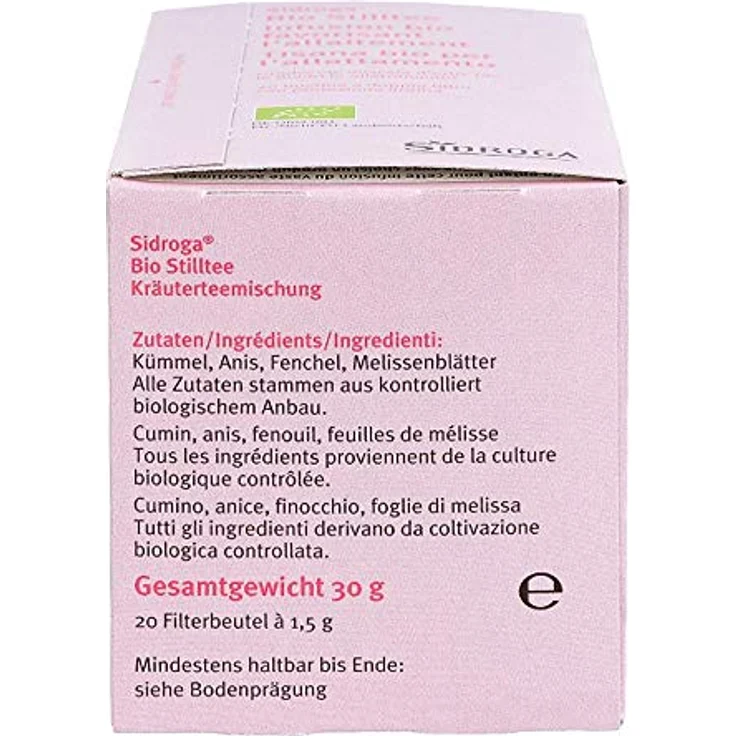 SIDROGA Bio Stilltee, Filterbeutel mit 30 g, natürliche Kräutermischung für Stillende – Bild 3