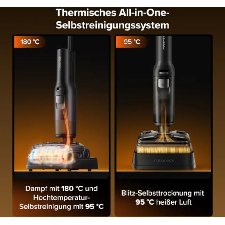 Roborock F25 Steam Set, Nass Trockensauger mit 25.000 Pa Saugkraft, 180 °C Dampfmopp und Hochtemperatur-Selbstreinigung – Bild 4