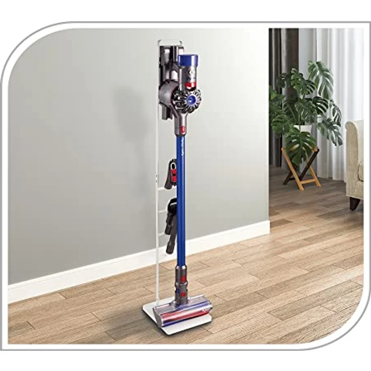 PureMounts Staubsauger-Bodenständer, Standfuß, Organizer für Dyson V6 Pro, V7, V8, Cyclone Absolute, V10 Total Clean, Torque Drive und V11 Animal, V12 Slim Absolute, V15 Detect Absolute, weiß – Bild 3