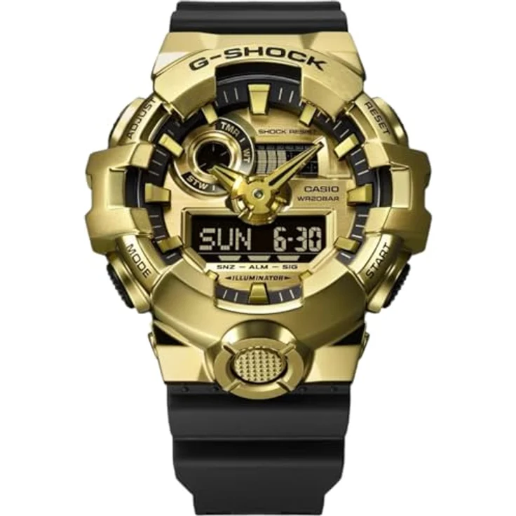 Casio G-Shock G-Steel Herrenuhr Schwarz/Goldfarben GM-700G-9AER, Quarzwerk, Mineralglas, Kunststoffarmband – Bild 2