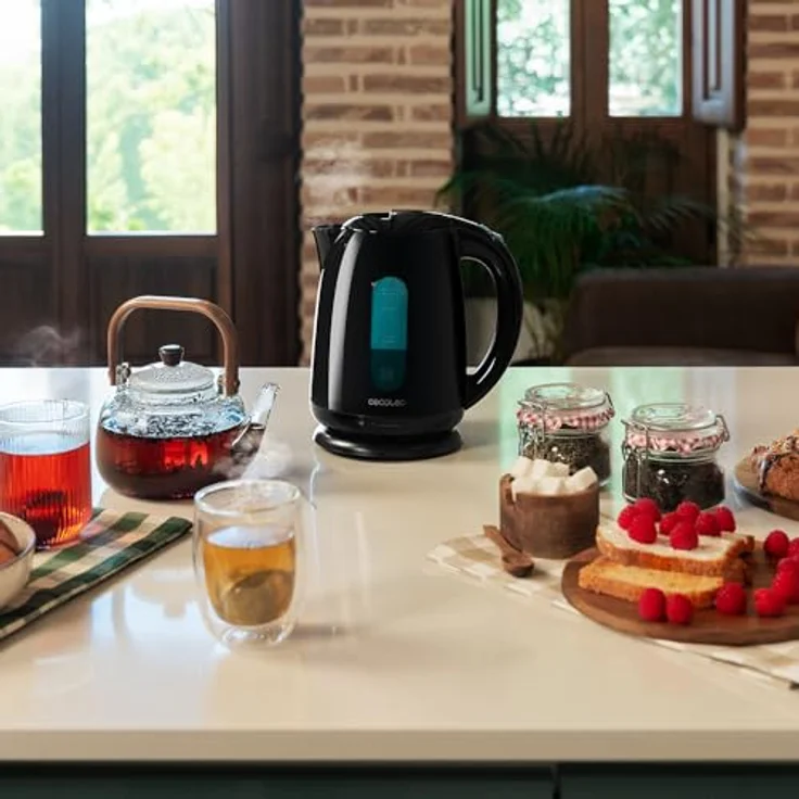 Cecotec Wasserkocher Thermosense 180 Black, 1,7 Liter, BPA-frei, 2200 W, kabellos, mit Antikalkfilter und 360° drehbarem Sockel – Bild 2