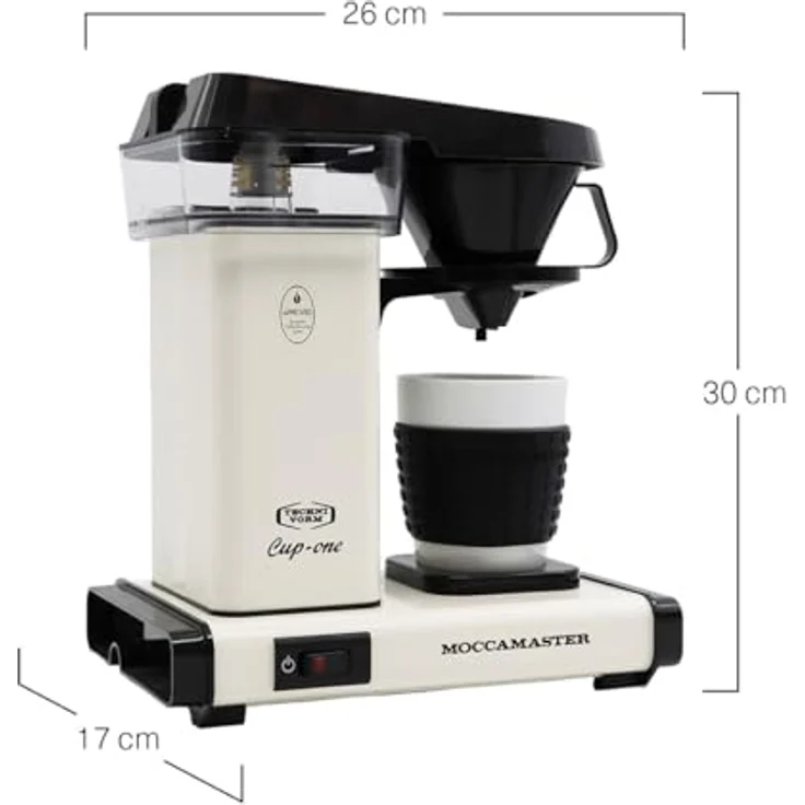 Moccamaster Filter Kaffeemaschine Cup-one, 0.3 Liter, 1090 W, Off-White – Bild 2