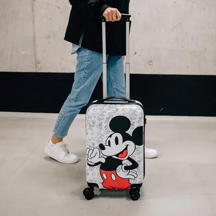 UNDERCOVER Kinderkoffer Mickey Mouse, 59 cm, 4 Rollen, mit TSA-Zahlenschloss in Schwarz – Bild 2