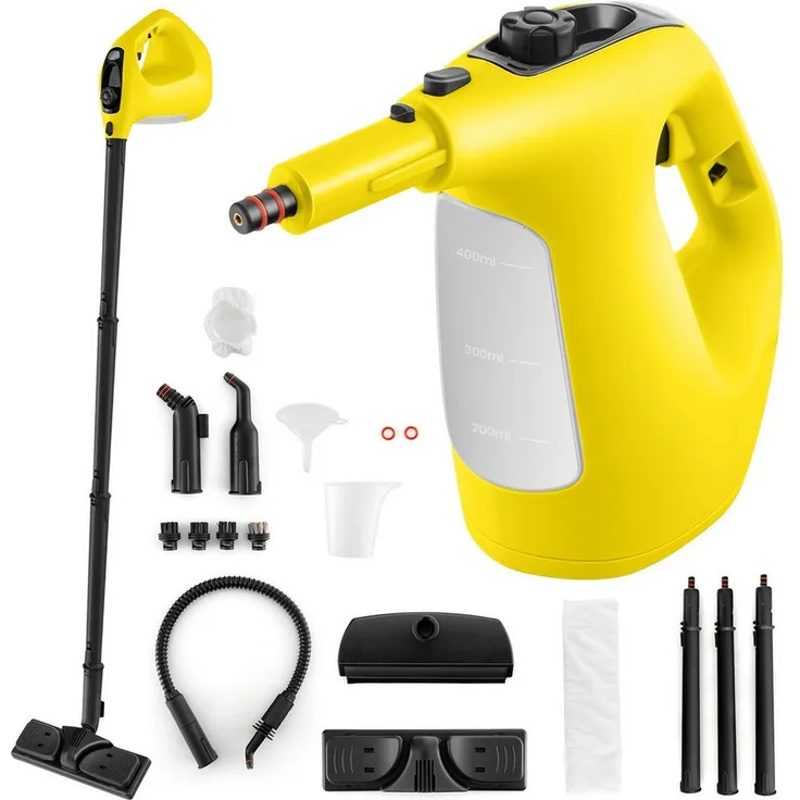 COSTWAY Handdampfreiniger, 1400 W, 2 Bar, 125℃ mit 14 Zubehörteilen