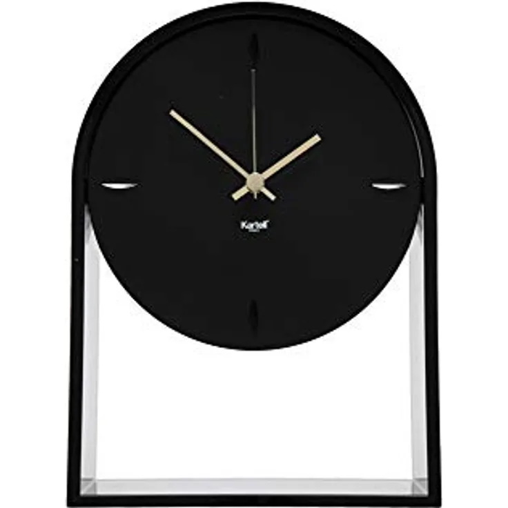 Kartell Air du Temps Tischuhr, Plastik, Schwarz, 21.5 x 8 x 30 cm