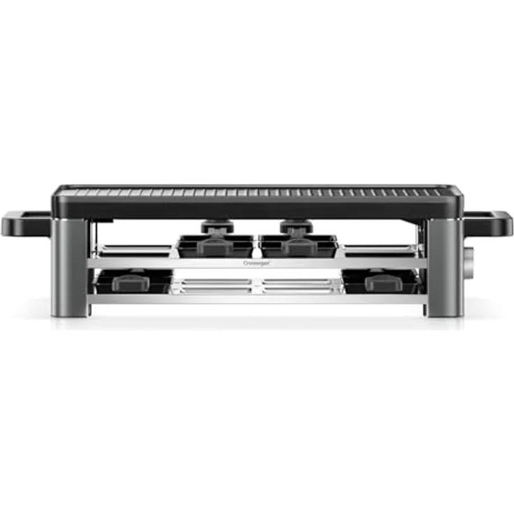 WMF Master Raclette Grill, 8 Personen, 1500 W, mit Keramikpfännchen, variabler Temperaturkontrolle, spülmaschinengeeignet, Edelstahl schwarz matt – Bild 5