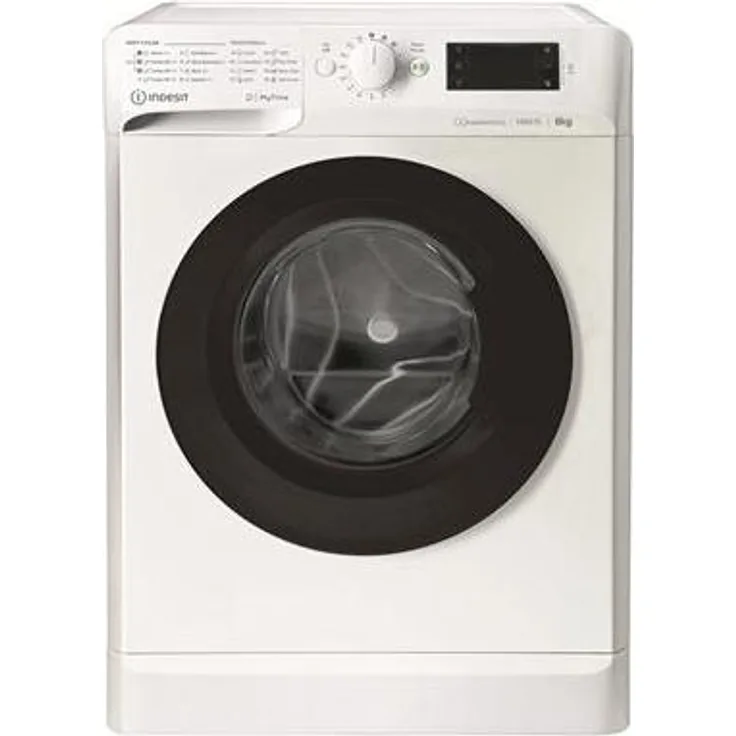 INDESIT MTWSE 61294 WK EE, Frontlader Waschmaschine mit 6 kg Kapazität, 1200 U/min, Energieeffizienzklasse C, Display mit großen Ziffern, kompakte Maße 42,5 cm Tiefe, 59,5 cm Breite