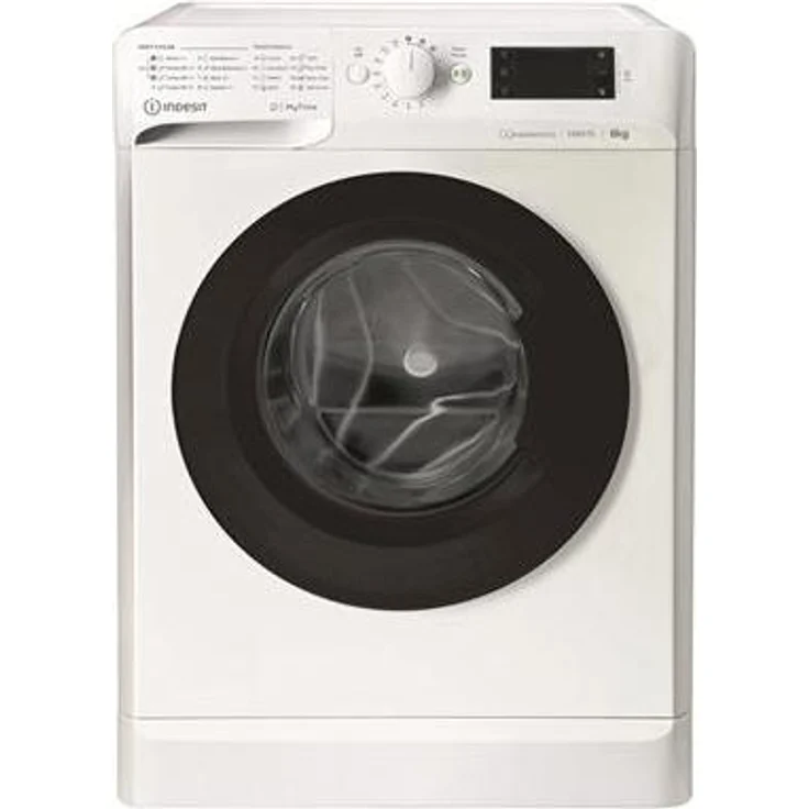 INDESIT MTWSE 61294 WK EE, Frontlader Waschmaschine mit 6 kg Kapazität, 1200 U/min, Energieeffizienzklasse C, Display mit großen Ziffern, kompakte Maße 42,5 cm Tiefe, 59,5 cm Breite
