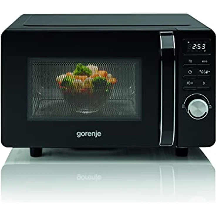Gorenje MO 20 S 4 BC Mikrowelle, Standgerät, 20 Liter Garraum, Drehregler, Tasten LED-Display, schwarz – Bild 6