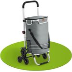 Juskys Einkaufstrolley für Treppen - 56 L, modern & klappbar, Grau