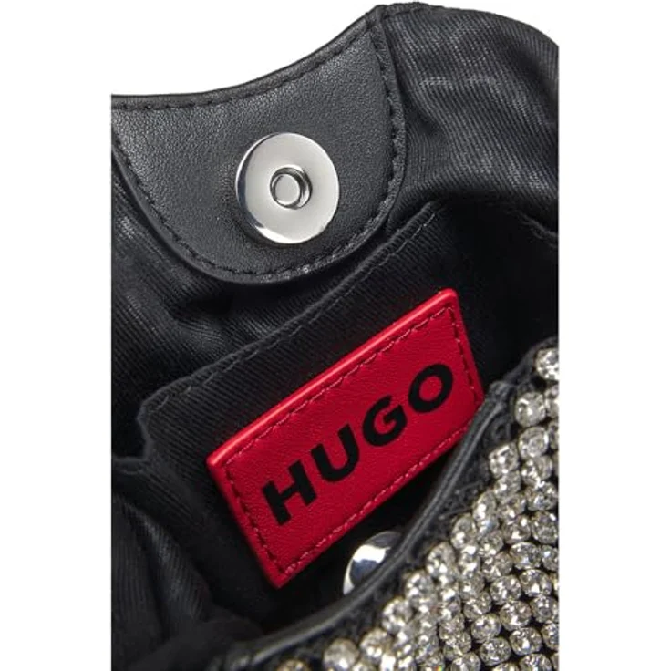 Hugo Liora Mini Bag, Handtasche aus 100% Polyester, 15 cm x 12 cm x 13 cm, silberfarben – Bild 2