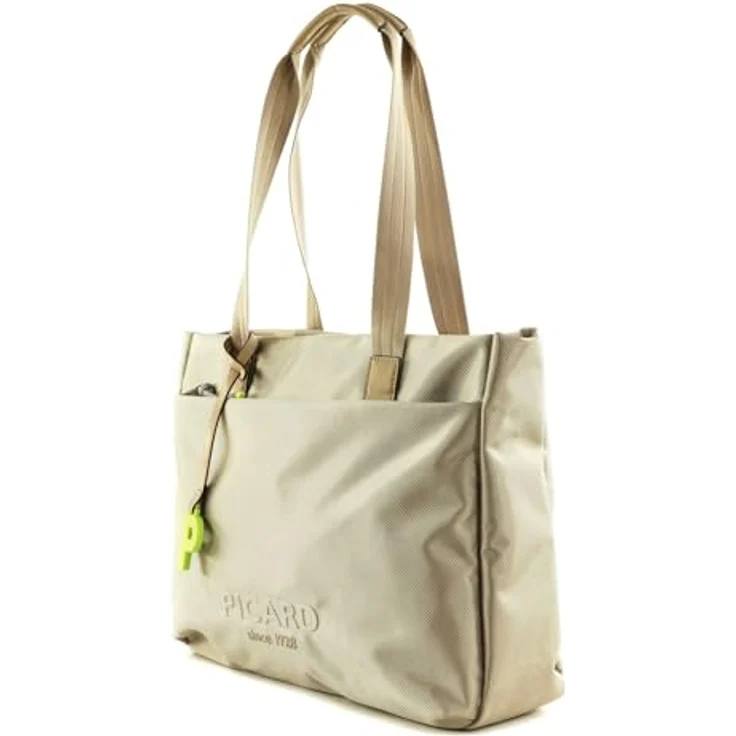 Picard Shopper Lucky One, sportlich-elegante Einkaufstasche aus robustem Nylon mit Kunstleder-Details, nude – Bild 2