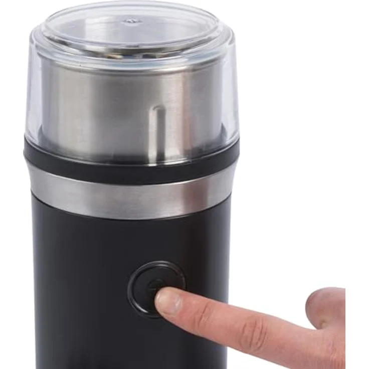 Progress EK6135PVDE Elektrische Kaffee- und Gewürzmühle – Transparenter Deckel, Edelstahlklinge, One-Touch-Bedienung, 70 g Fassungsvermögen, 180W – Bild 5