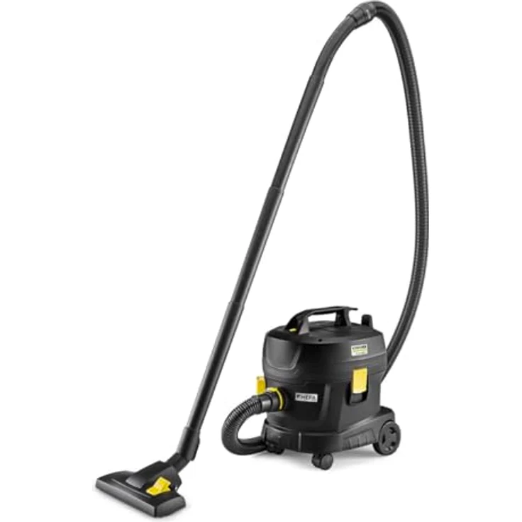 Kärcher Trockensauger T11/1 Classic HEPA Re!Plast | Kabellänge: 7,5m, inkl. 2m Saugschlauch, Saugrohr, Motorschutzfilter, Vliesfiltertüte, Kombi-Bodendüse, HEPA 14-Filter, Permanent Vlies Filterkorb, lärmsensibel, integrierte Zubehöraufbewahrung – Bild 1