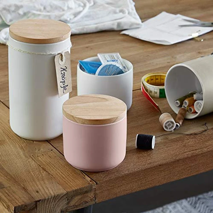Springlane Kitchen Keramik Vorratsdose Sweet Scandi, 380 ml, Rosa 10x9cm – Bild 5
