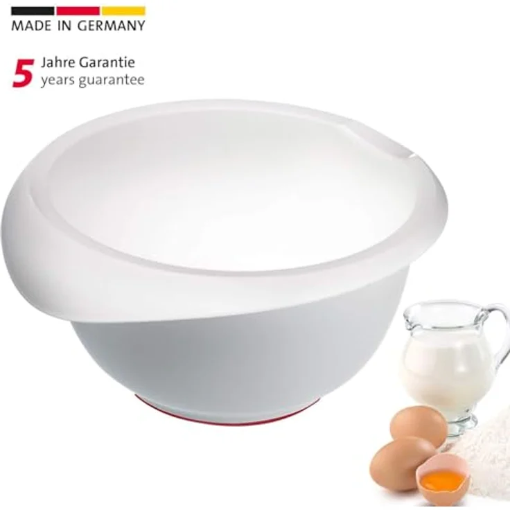 Westmark Rühr--Backschüssel mit Ausgießer, Kunststoff, Füllvolumen: 2,5 Liter, Weiß, 3152227W – Bild 3
