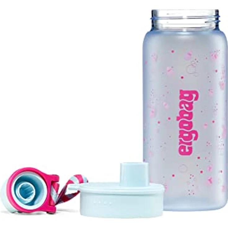 Trinkflasche BPA-frei 550 ml, auslaufsicher und Kohlensäure geeignet, Spülmaschinengeeignet, doppelwandig isoliert Bubbles - Hellblau – Bild 5