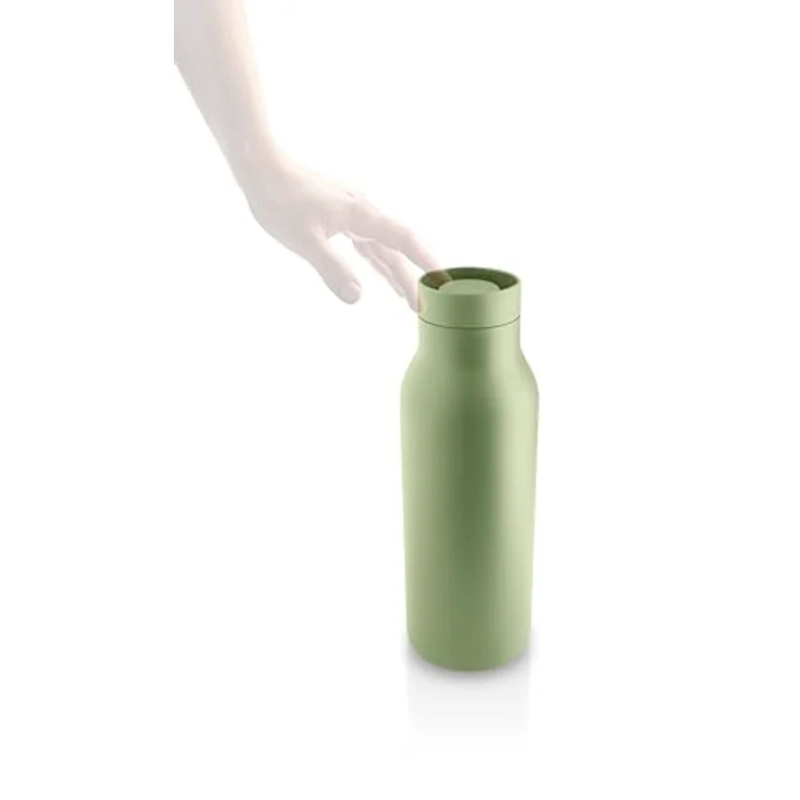 Eva Solo Urban Isolierflasche 0,5 l, doppelwandige Edelstahlflasche aus 90 % Recyclingmaterial, Pistachio, 100 % dicht, spülmaschinengeeignet – Bild 4