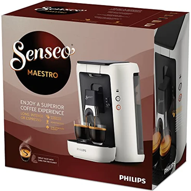 Philips CSA260/10 Senseo Maestro Kaffeepadmaschine, 1450 W, weiß – Bild 7