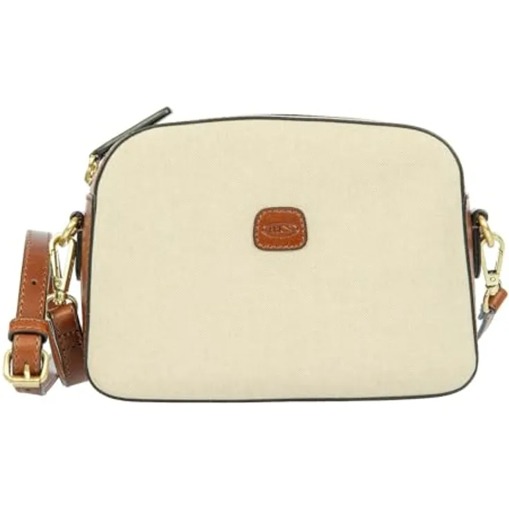 Bric's Volterra Trama Umhängetasche, 100% Leder, 21 cm, beige