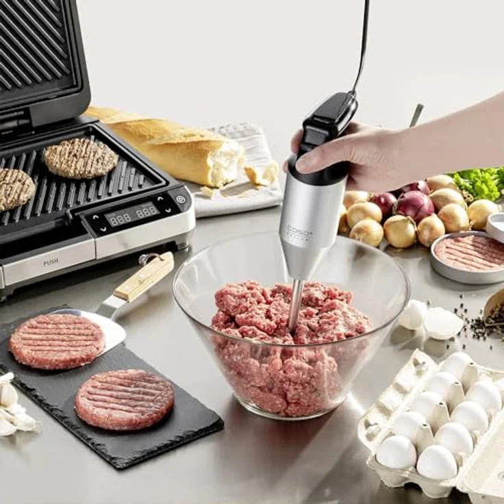 CASO HB 2200 Pro - Design Stabmixer - kraftvoller Mixer zum Mixen, Rühren, Quirlen, Pürieren, Zerkleinern, Leistungsstarke 22.000 U-min, inkl. Zubehör – Bild 5