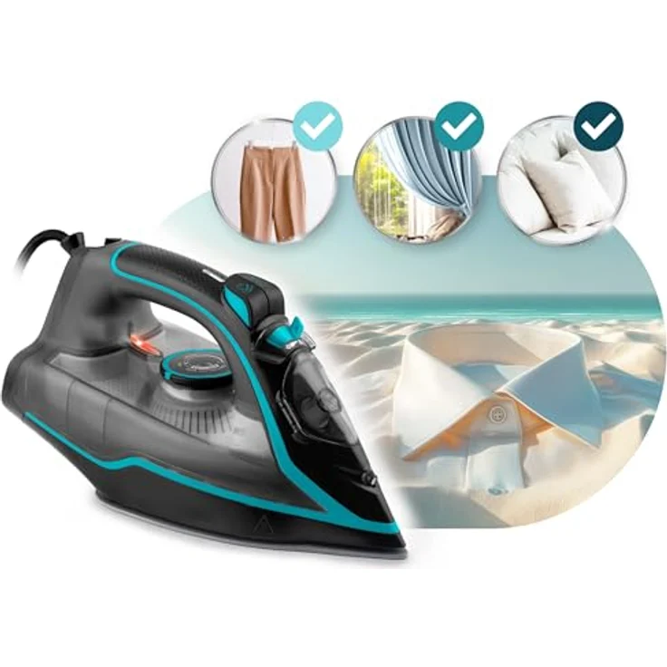 Berdsen BD-331 Dampfbügeleisen 2600W mit Keramikbeschichtung, vertikaler Dampffunktion und 230 ml Wassertank – Bild 7