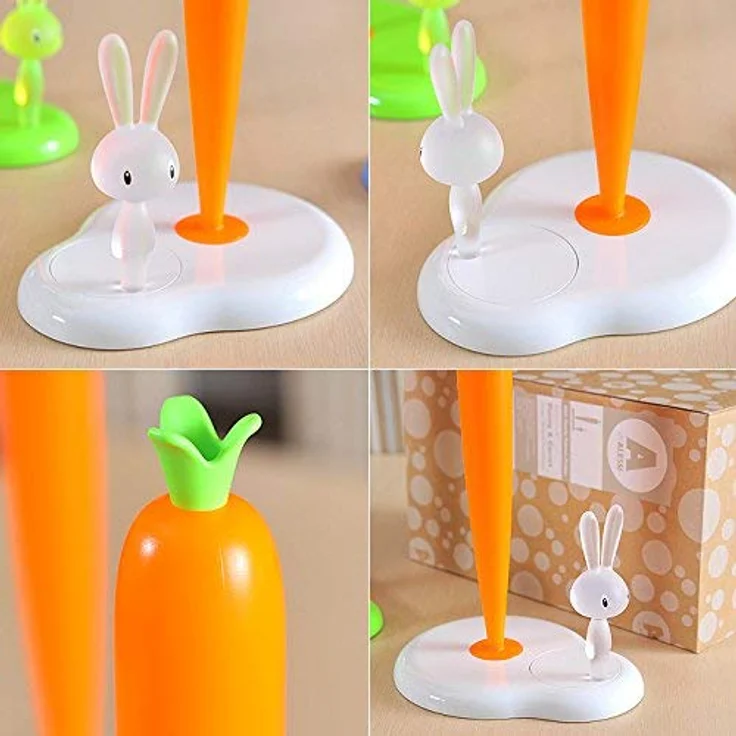 Alessi Küchenrollenhalter, thermoplastisches Harz, weiß, 15 x 20 x 28.5 cm – Bild 4