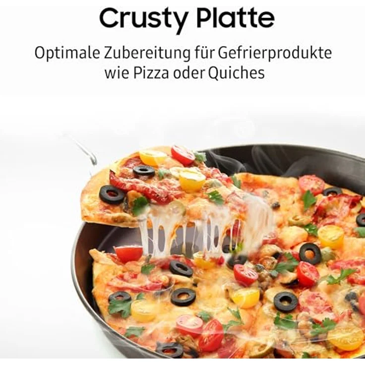 Samsung MC28A5137CK, 28 ℓ Kombi-Mikrowelle mit Grill & Heißluft, 900 W, LED-Display, inkl. Crisp-Platte und Pizzaform – Bild 8