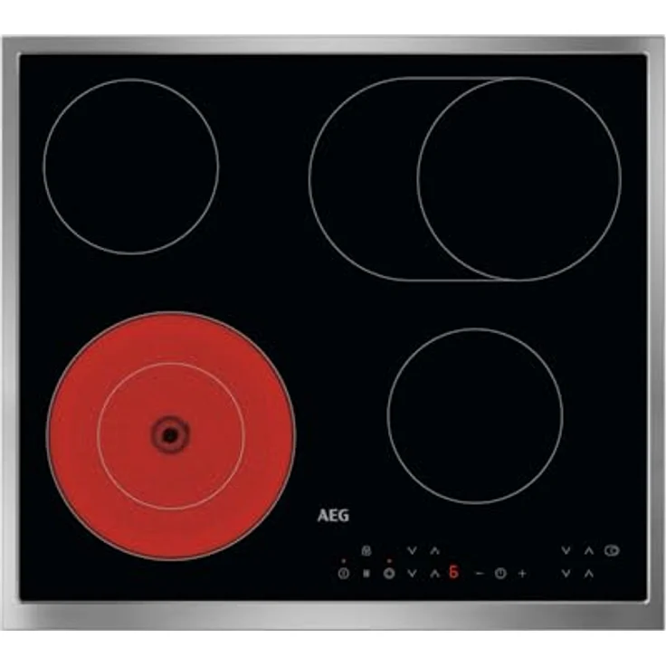 AEG NRN64A06XB autarkes 60 cm Induktions Kochfeld mit 4 Zonen, Edelstahl/Schwarz, 7000 W, 14 Stufen Regulierung