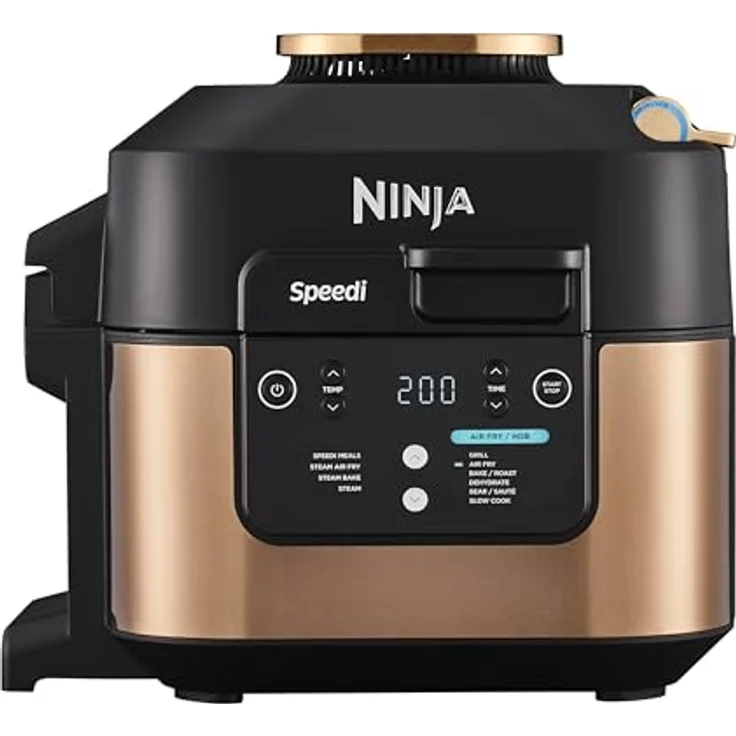 Ninja Speedi Multikocher 10-in-1, 5,7L Airfryer Fritteuse, Slow Cooker, Grillen, Backen, Schwarz & Kupfer – Bild 1