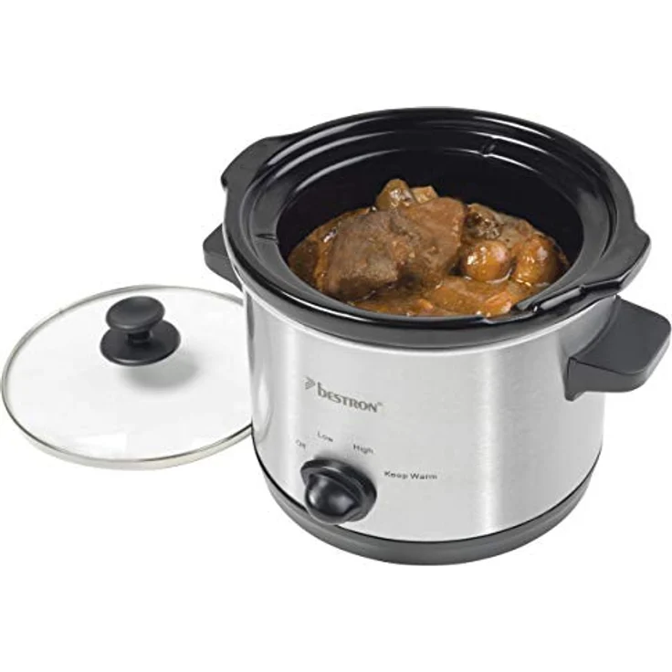 Bestron Dampfgarer, Mit Keramikpfanne und Glasdeckel, 1,5 Liter, 120 Watt, Edelstahl – Bild 9