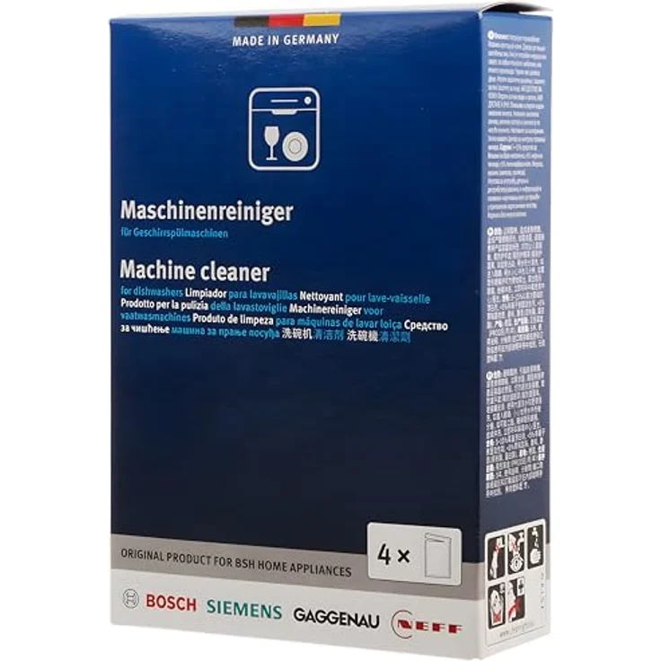 Bosch Display für Geschirrspüler, 4 Sachets x 45G Reinigungspulver für optimale Gerätepflege – Bild 2