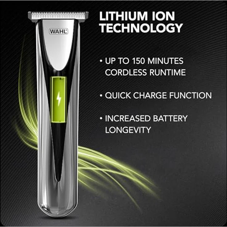 Wahl Elite Groom Multigroomer, 20-teiliges Akku-Körperpflegeset mit T-Klinge, Lithium-Ionen Technologie, Ladestation, USB-Ladung – Bild 6