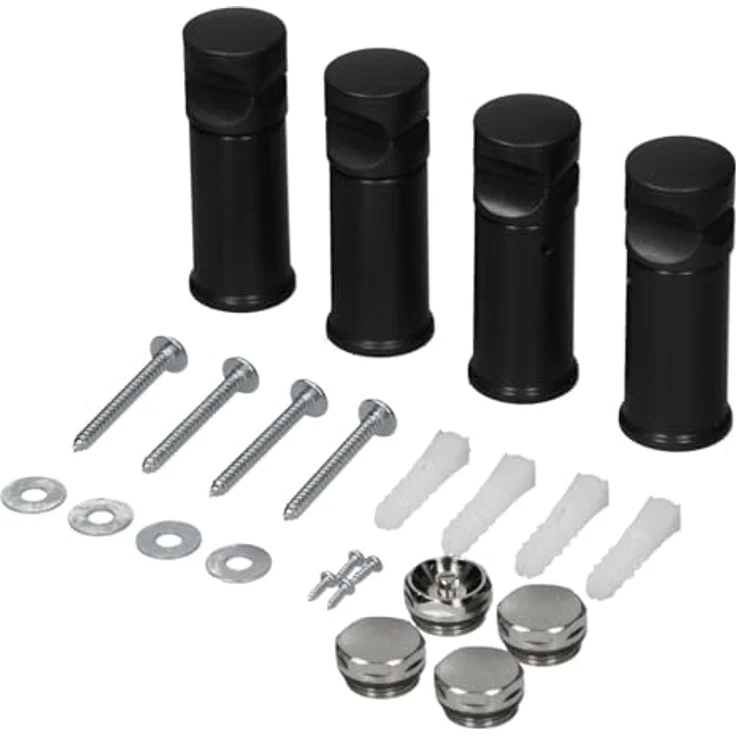 LuxeBath Badheizkörper Sahara 600x1500 mm, Schwarz matt, gerader Mittelanschluss mit Thermostat und Anschlussgarnitur, Heizkörper Handtuchwärmer und Handtuchtrockner – Bild 5