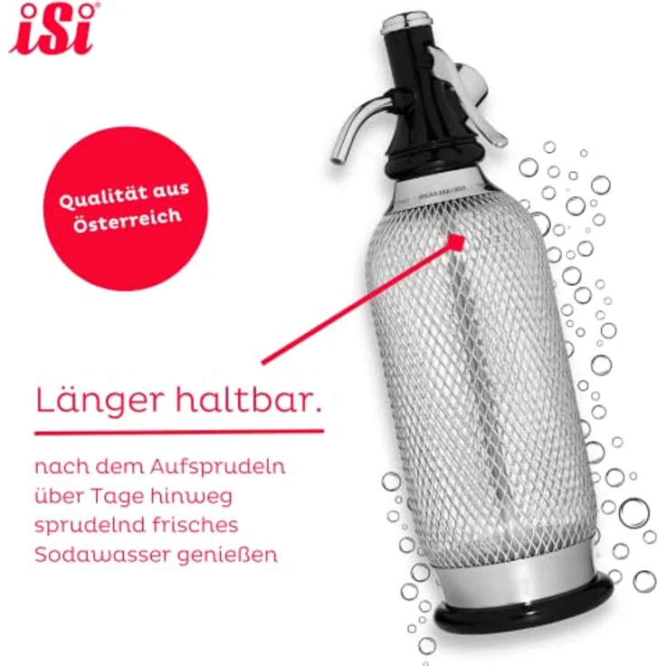 ISI Sodamaker Classic Set, Wassersprudler in Silber mit hochwertigem Design – Bild 5