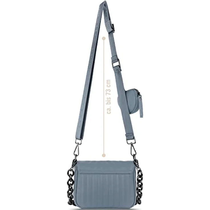Bugatti Sira Crossover Bag, Umhängetasche aus hochwertigem Kunstleder mit trendiger Steppung, Violett – Bild 3