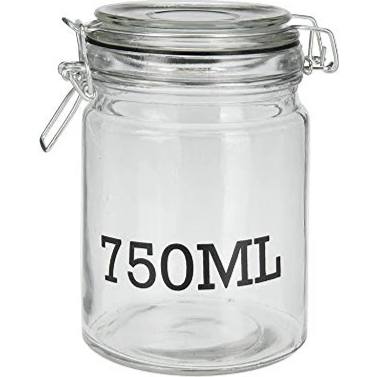 Koopman Vorratsgläser für Nudeln, luftdichter Einmachglas-Verschluss, glas, 750 ml – Bild 2