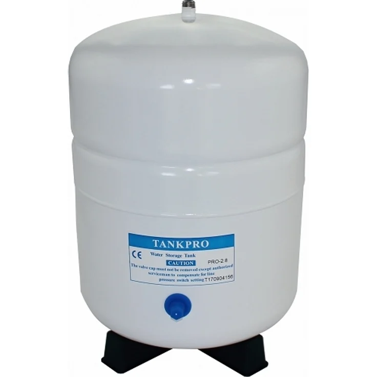 BEM Wassertank 12 Liter, Metalltank für RO/Osmosefilteranlagen, emailliert mit Edelstahlanschluss