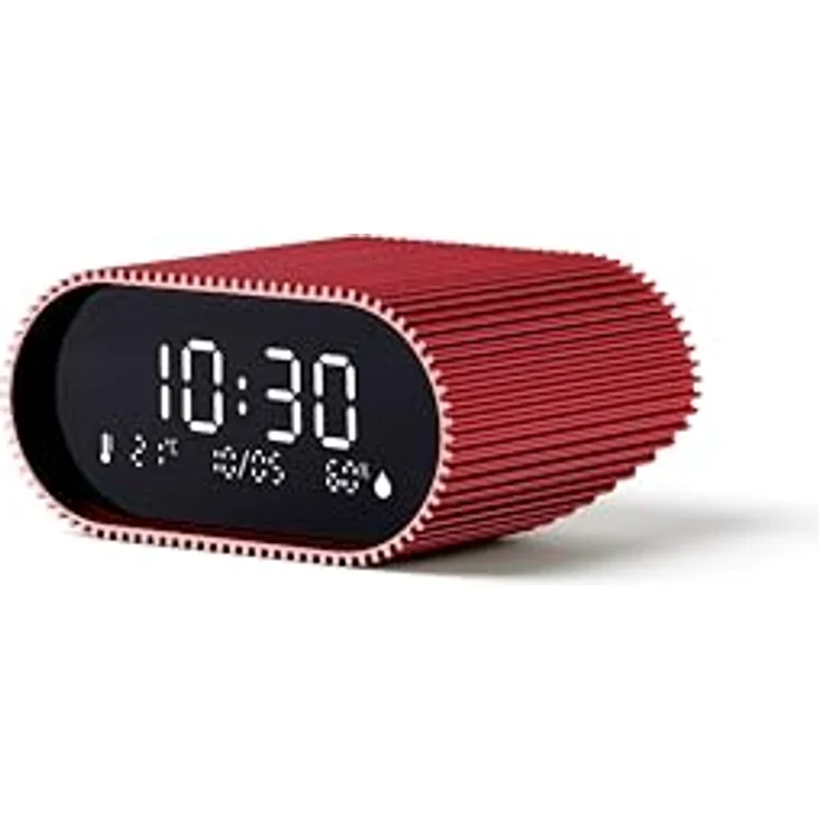 Lexon Ray Clock, LCD-Wecker aus Aluminium und ABS mit Temperatur- und Luftfeuchtigkeitsanzeige, Infrarot-Bewegungssensor, personalisierbaren Klängen, schwarz – Bild 5