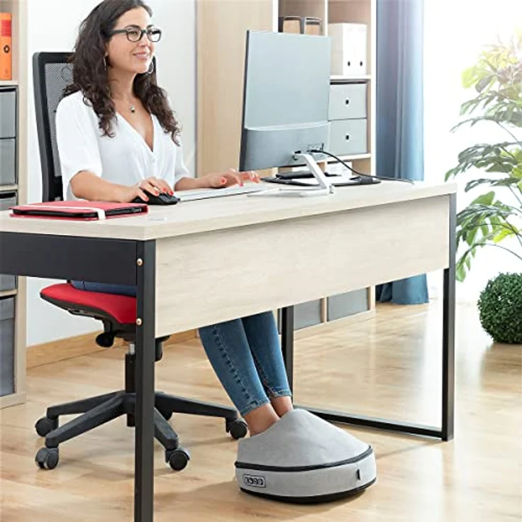 InnovaGoods Shiatsu-Thermo-Massagegerät 2 in 1 Futsa, ergonomisches Design, Infrarot-Wärme, 3 Intensitätsstufen, grau/schwarz – Bild 3